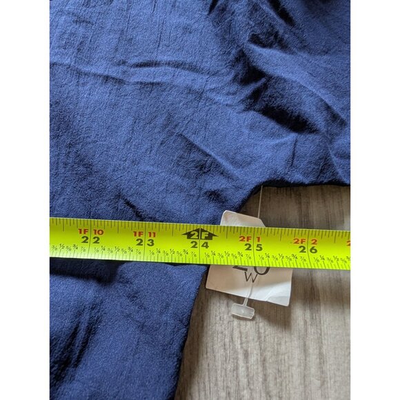 Vintage Navy White Striped Pullover Windbreaker Yellow Accents & Quarter-Zip 20w - Picture 9 of 9